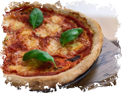 Klasyczna pizza margherita ze świeżą bazylią.